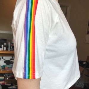 Rainbow Striped Crop Top